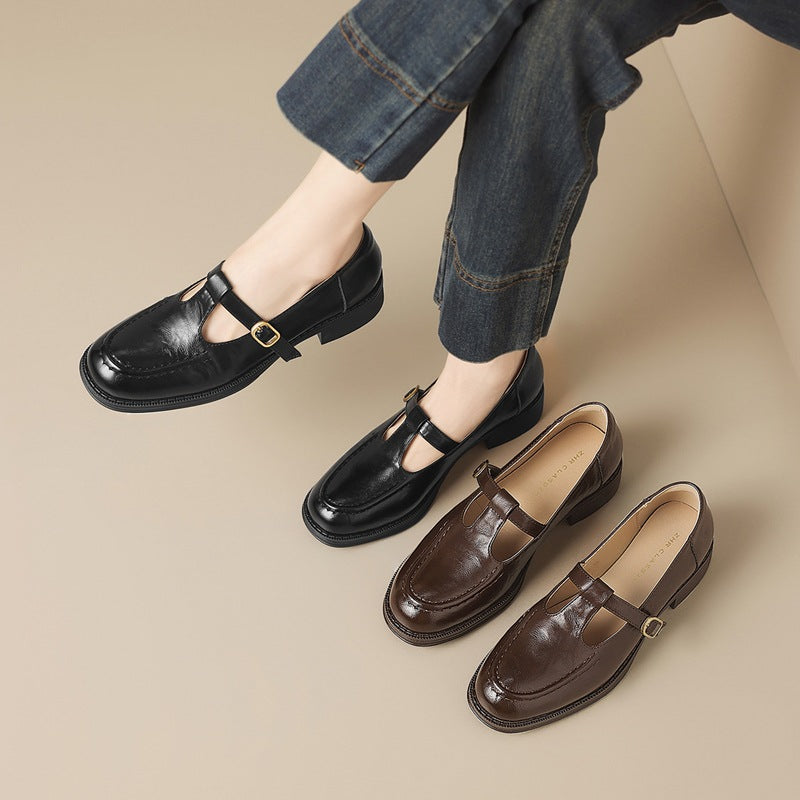 Women's Then Vintage Mary Jane British Round Toe French Women's Fashion Shoes