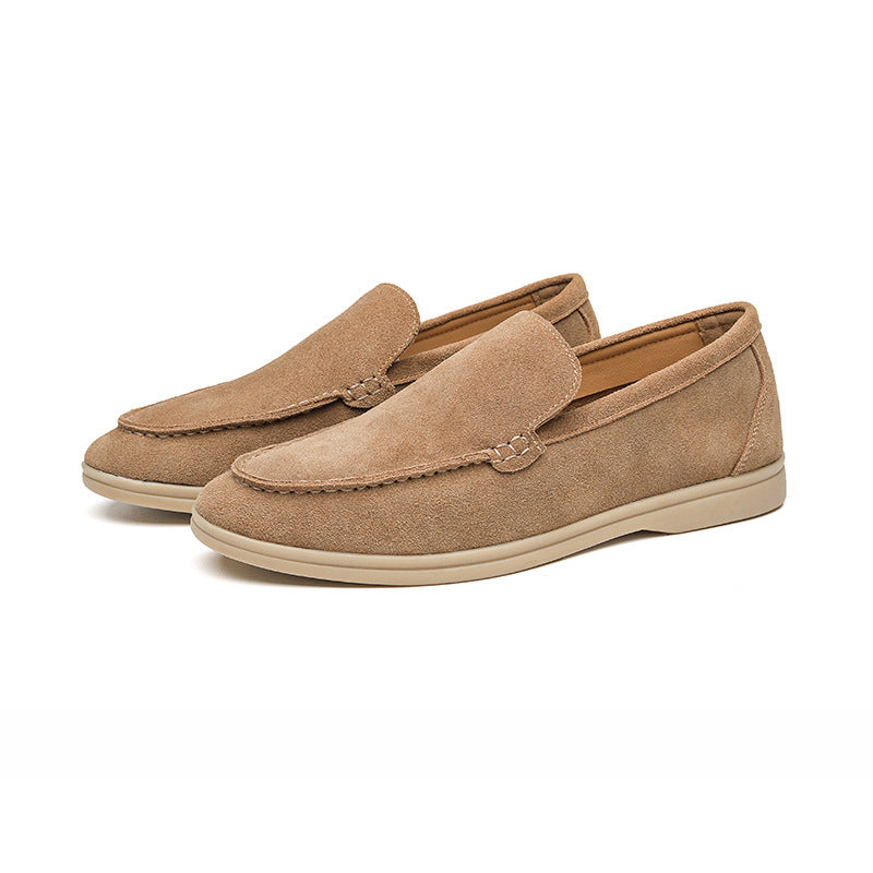 Men's Suede Trendy Outdoor Versatile Green Slip-on Loafers/doug Shoes