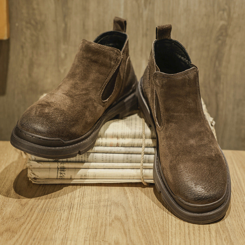 Men's Martin Winter Korean Frosted Chelsea Breathable Boots