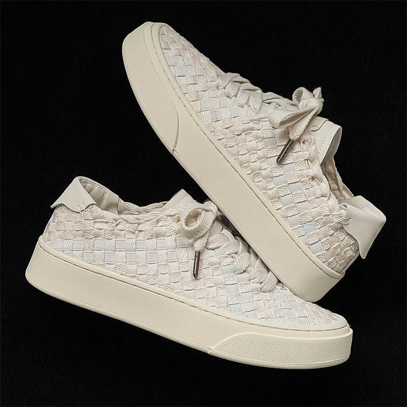 Women's & Men's Summer Solid Color Thick Sole Elevator Wild Canvas Shoes