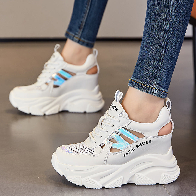 Height Increasing Insole Dad Female Breathable Mesh Women's Casual Shoes