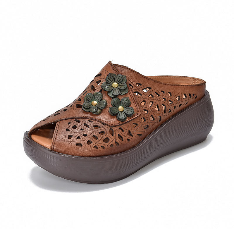 Women's Style Platform Wedge Peep Toe Outdoor Slippers