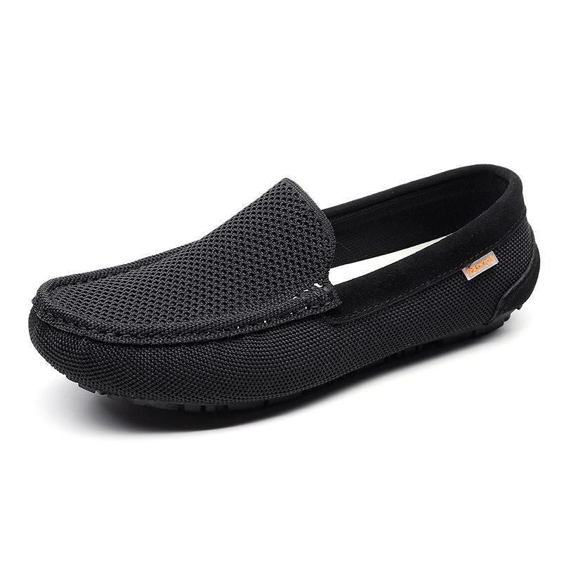 Men's Summer Hollow Korean Style Breathable Trendy Slip-on Soft Men's Casual Shoes
