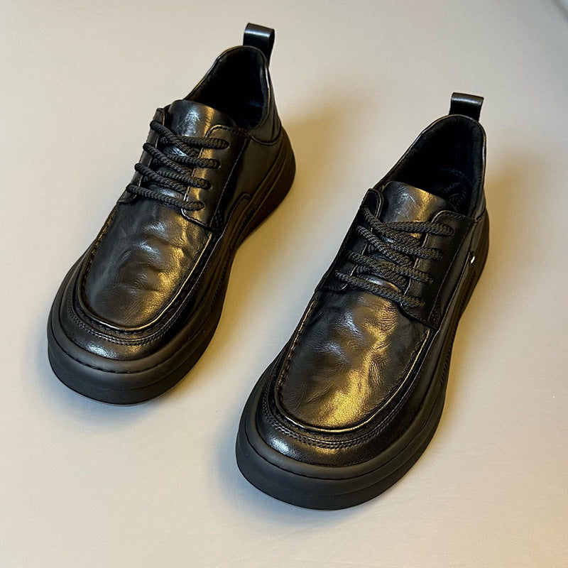 Men's Trendy British Style Plus Veet Soft Men's Casual Leather Shoes