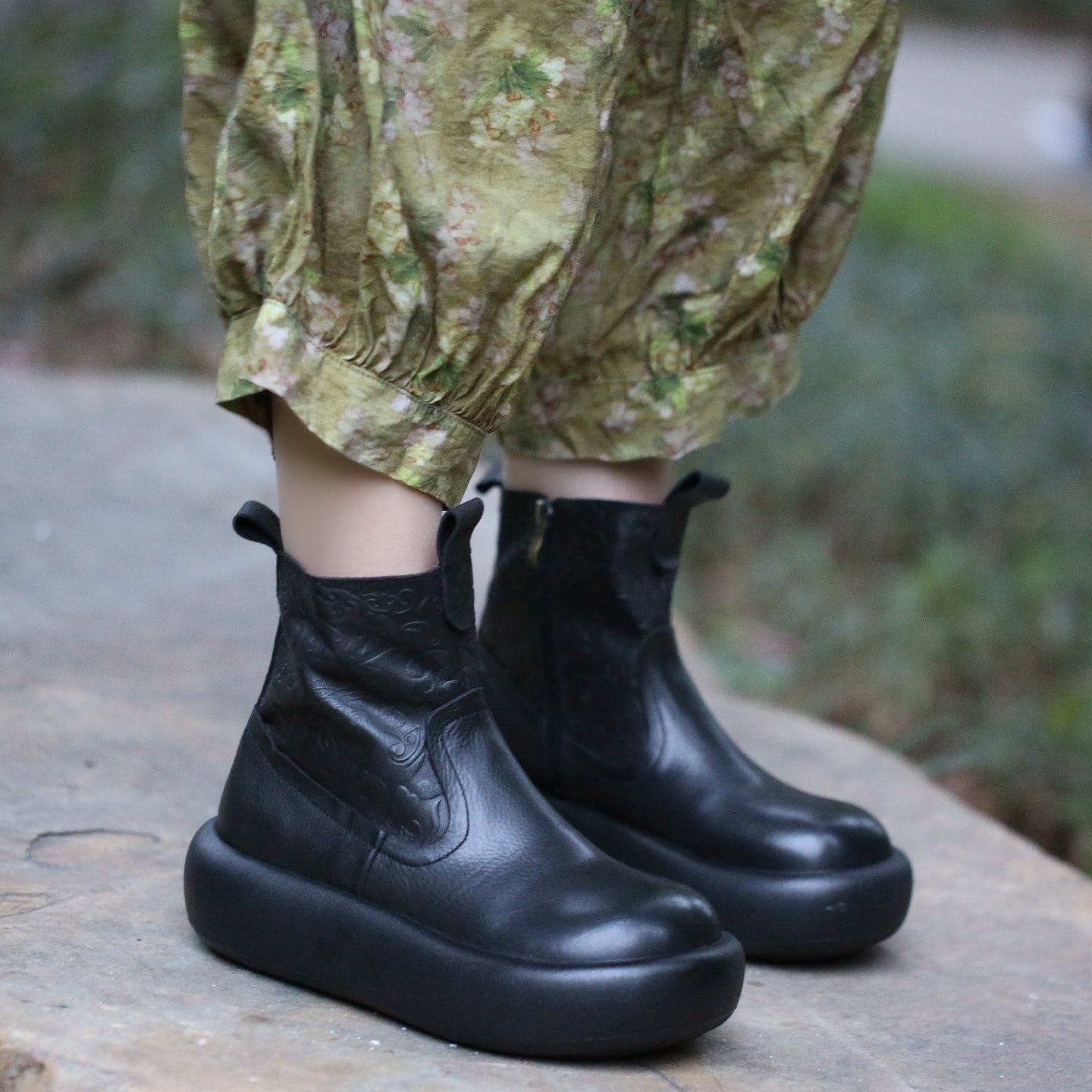 Top Layer Cowhide Light Bread Bottom Boots