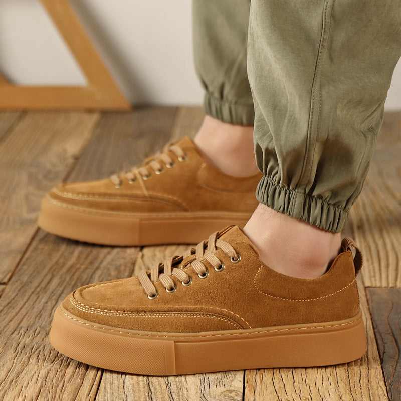 Men's Spring Korean Style Fashionable Low Top Genuine Casual Shoes