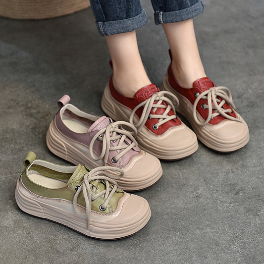 Women's Spring Round Head Soft Bottom Pumps First Layer Women's Casual Shoes