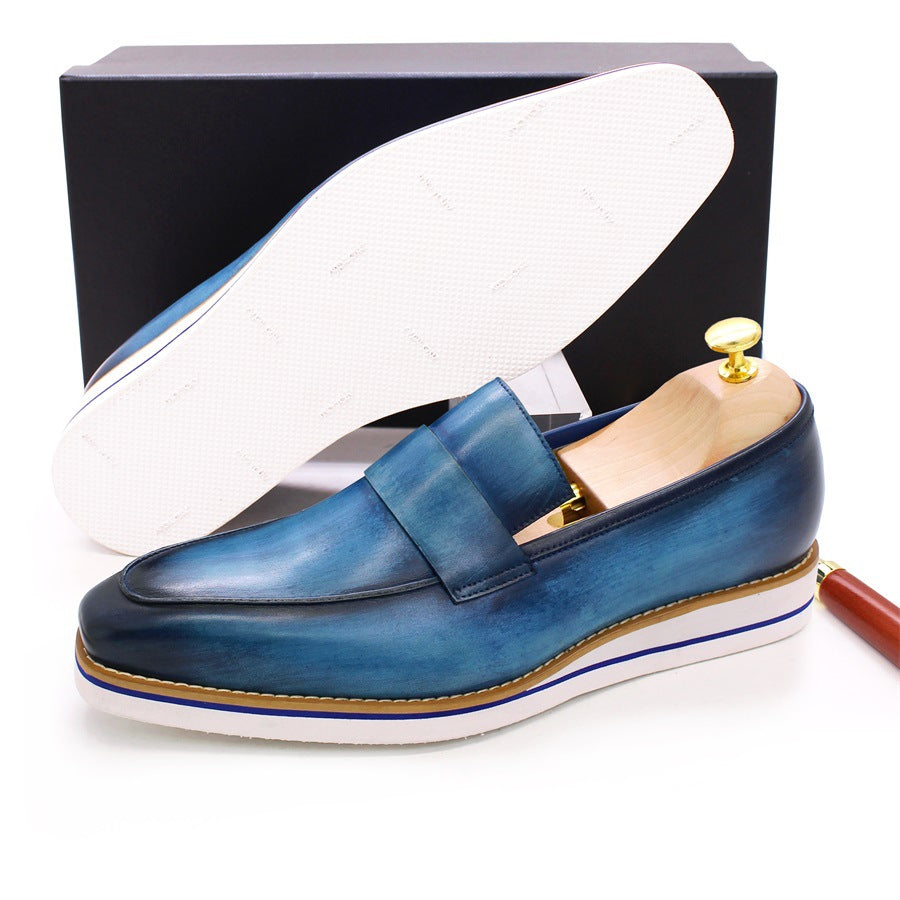 Men's Handmade Lightweight Comfortable Flat Slip-on Leather Shoes