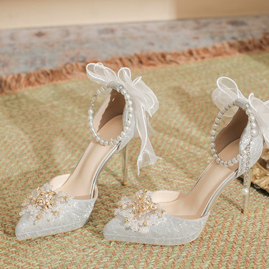 Two-way Wear Beautiful Glitter Engagement Fairy Women's Shoes