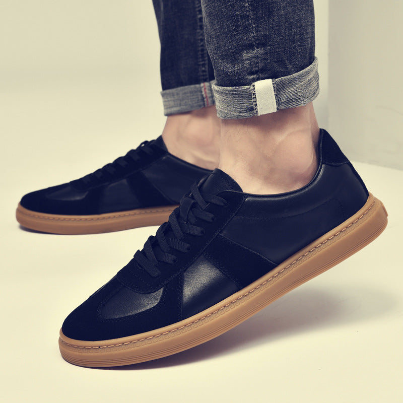 Men's First Layer Cowhide White Beef Tendon Outsole Soft Bottom Men's Board Shoes