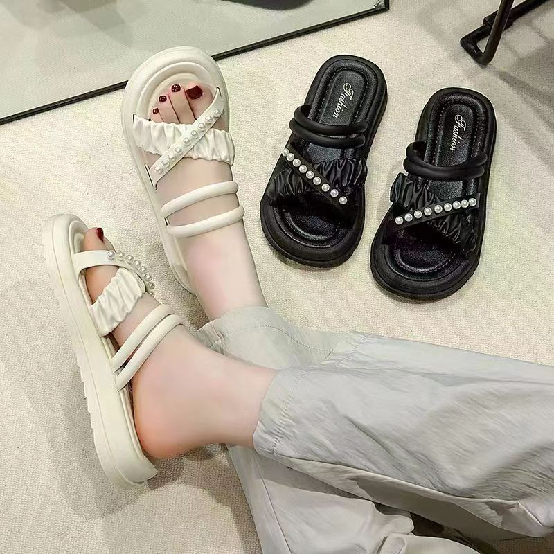 Women's Pearl Two-way Wear Platform Outer Chic Sandals