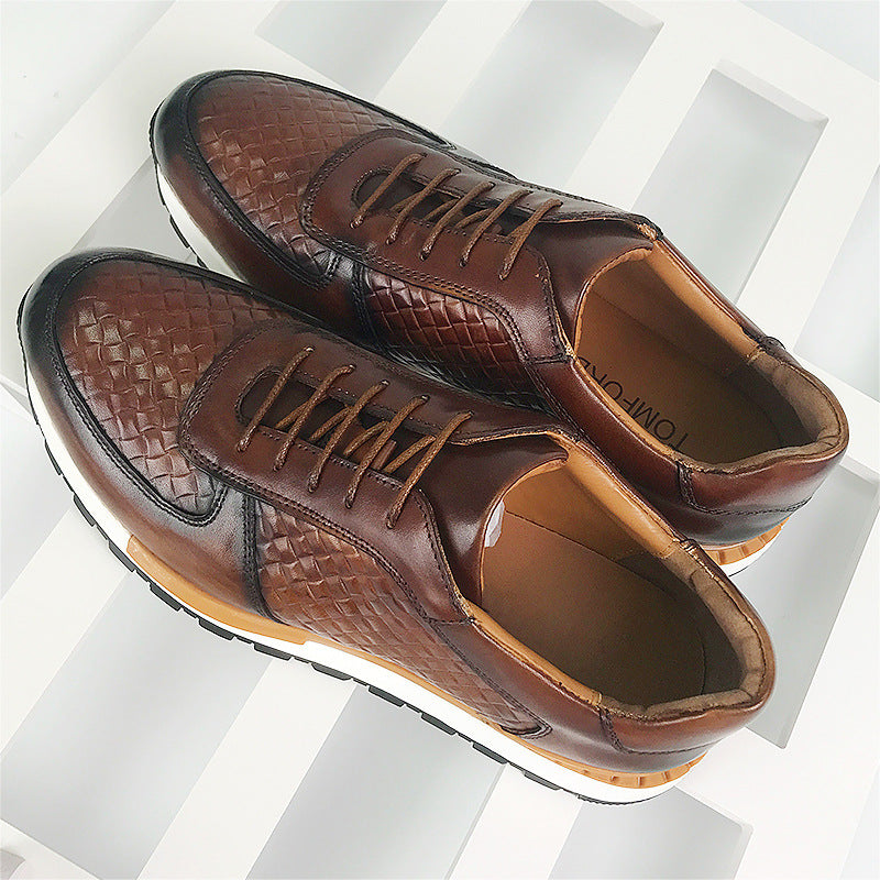 Men's First Layer Cowhide Business British Style Men's Casual Leather Shoes