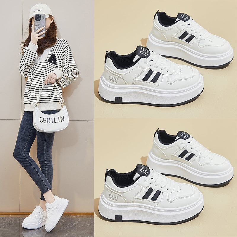 Women's Style Platform Height Increasing Sports Board Casual Shoes