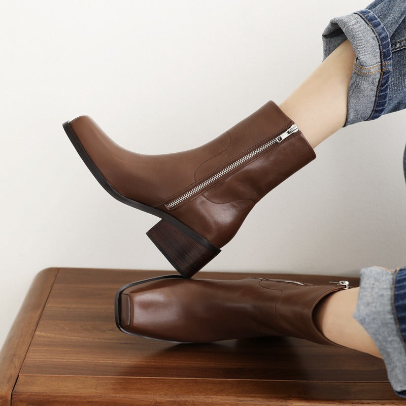 Women's Street Ankle For Kim Middle Chunky Boots