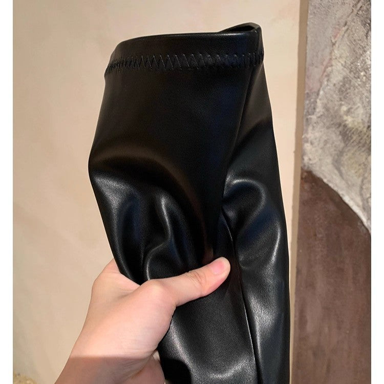 Women's Increasing Insole Fashionable Mango Head Below The Knee Boots