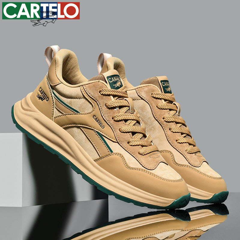 Men's Graceful Green Trendy Retro Fashion Sneakers
