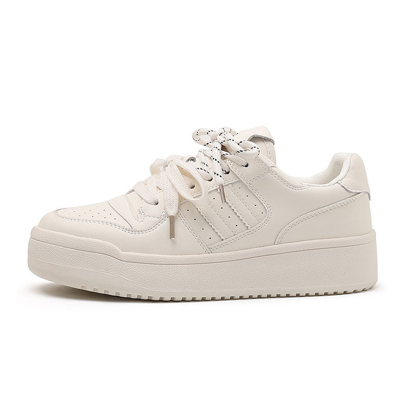 Preppy Style Flat Bottom Fleece-lined Round Head Women's Casual Shoes