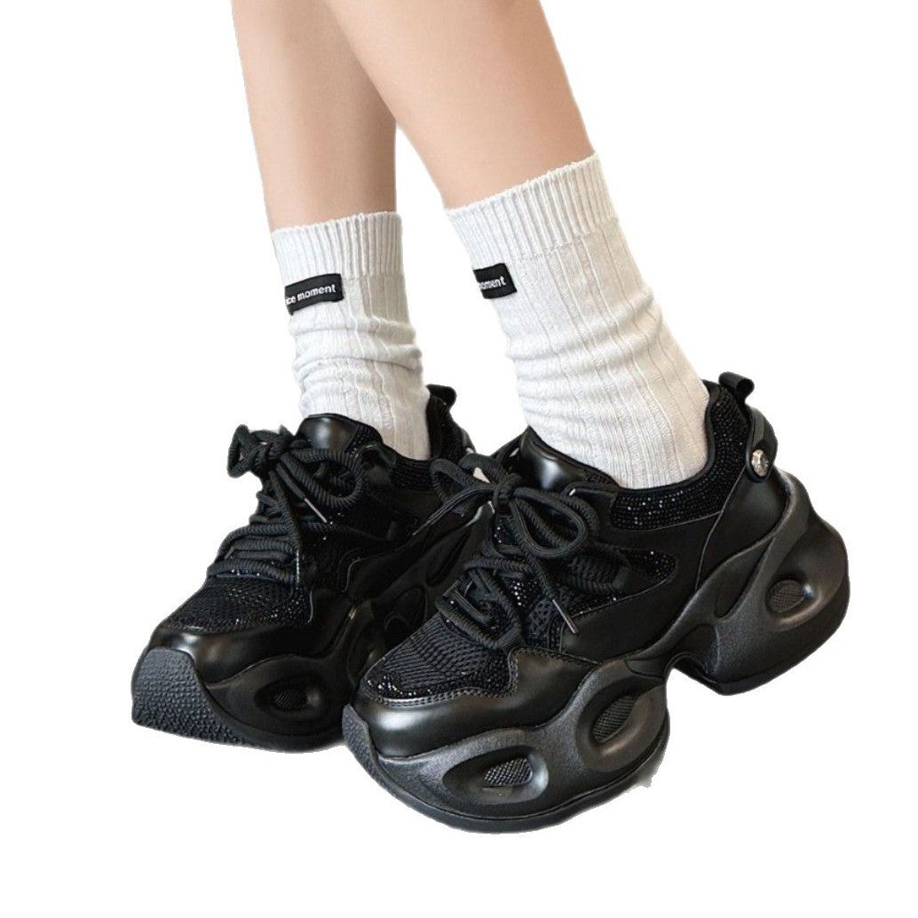Women's Spring Breathable Fashion Commuter Hot Drilling Women's Sports Shoes