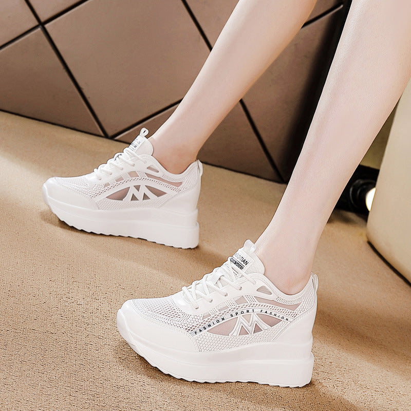 Women's Sports Hollow Mesh Breathable Running Soft Bottom Women's Casual Shoes