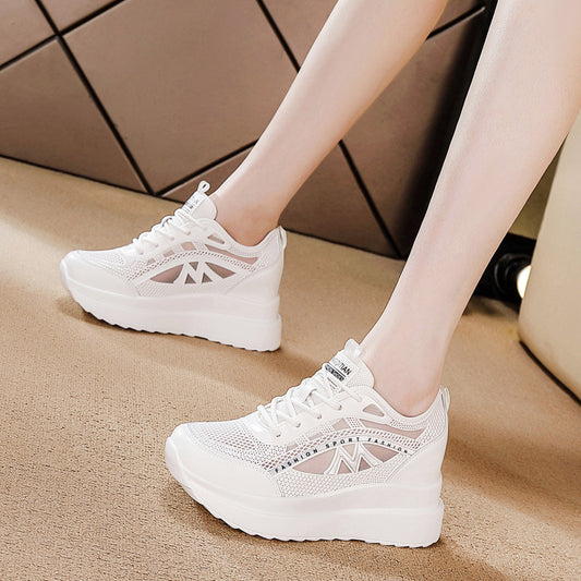 Women's Sports Hollow Mesh Breathable Running Soft Bottom Women's Casual Shoes