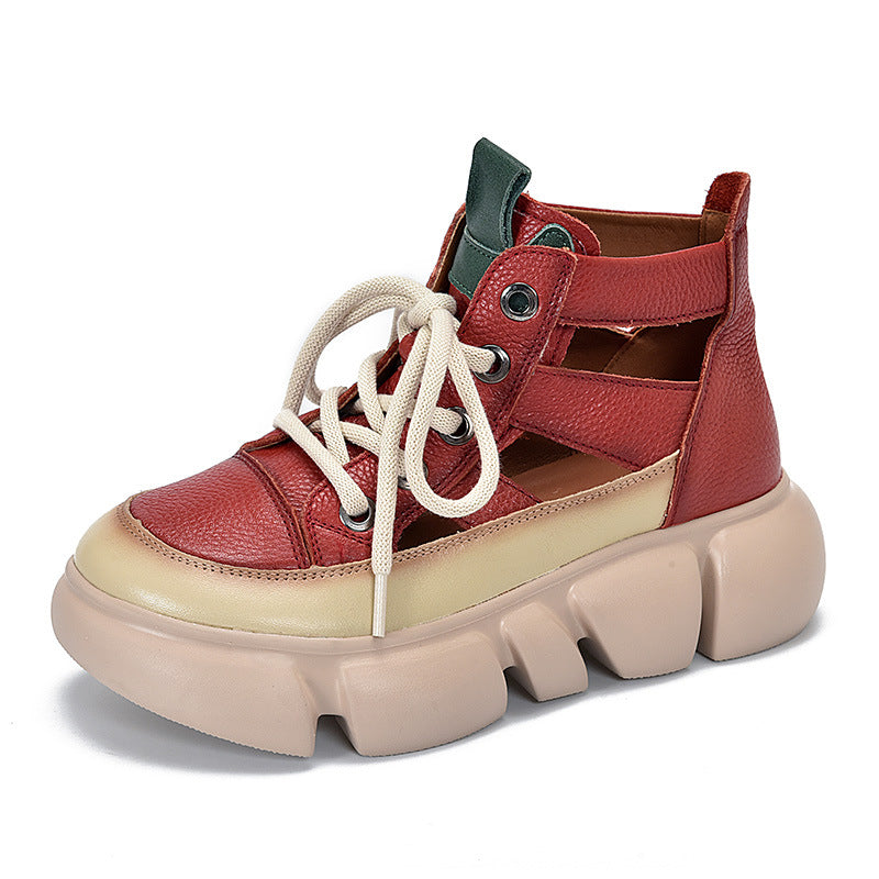 Closed Toe Roman Top Layer Cowhide Boots