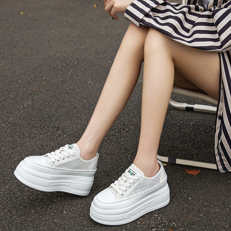 Women's Authentic Hollow Out White Summer Versatile Casual Shoes