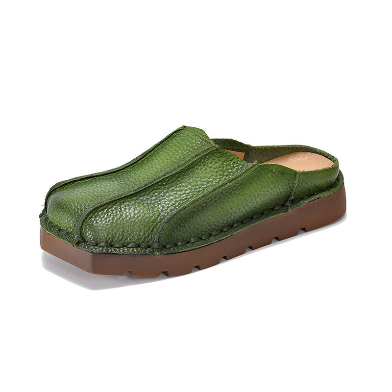 Outer Wear Closed Toe First Layer Flat Slippers