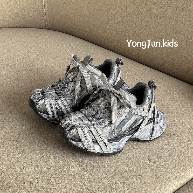 Children's Woven Strap Daddy Veet Distressed Boys Children's Sports Shoes
