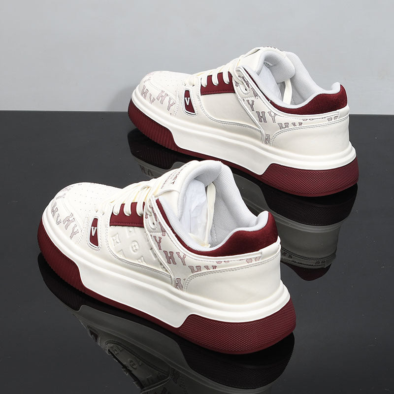 Men's Platform White Breathable Trendy Increased Daddy Sneakers