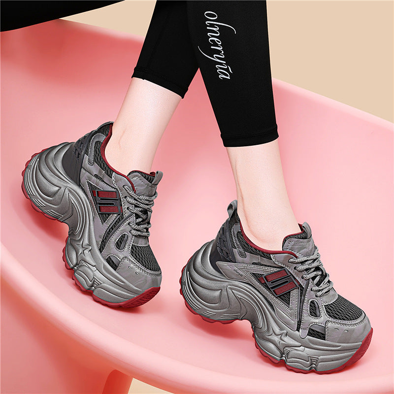 Women's Platform Dad Autumn Lightweight Height Increasing Women's Sports Shoes