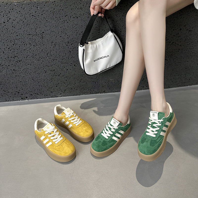 Women's Thick-soled German Training Korean Color Matching Breathable Fashion Women's Casual Shoes