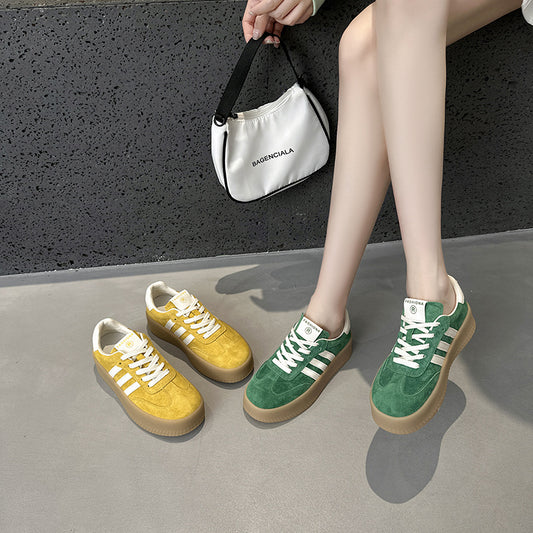 Women's Thick-soled German Training Korean Color Matching Breathable Fashion Women's Casual Shoes