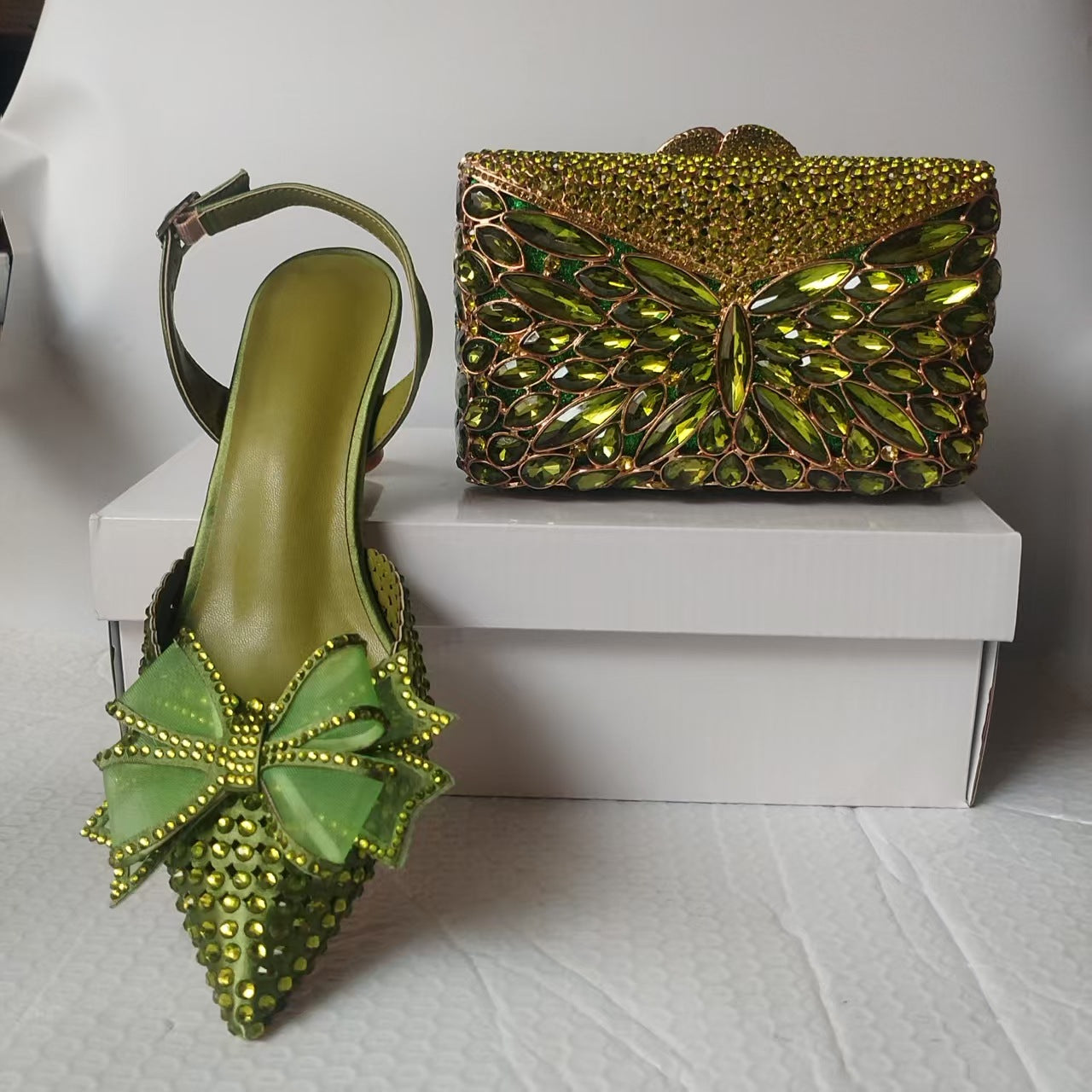 Women's Diamond Pointed Crystal Rhinestone Summer Heels