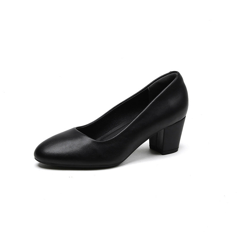 Round Toe Etiquette Flight Attendant Labor Women's Shoes