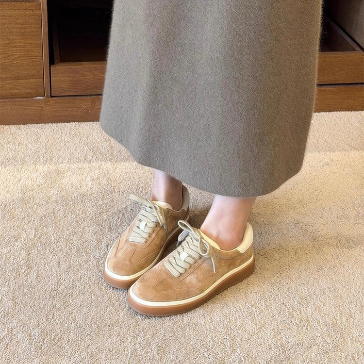 Women's Old Money Style High-grade Niche Deep Mouth Thick Bottom Fashionable Women's Casual Shoes