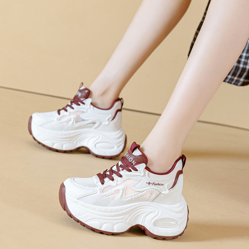 Platform Dad Small Wedge Height Increasing Women's Casual Shoes