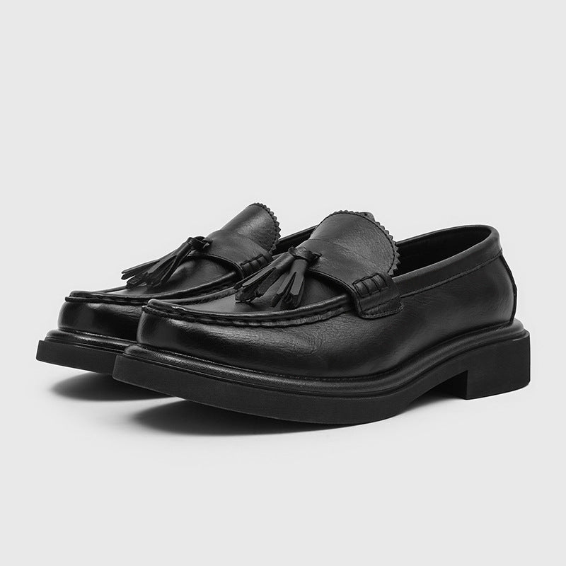 Graceful Men's Summer Fashion Big Head Leather Shoes