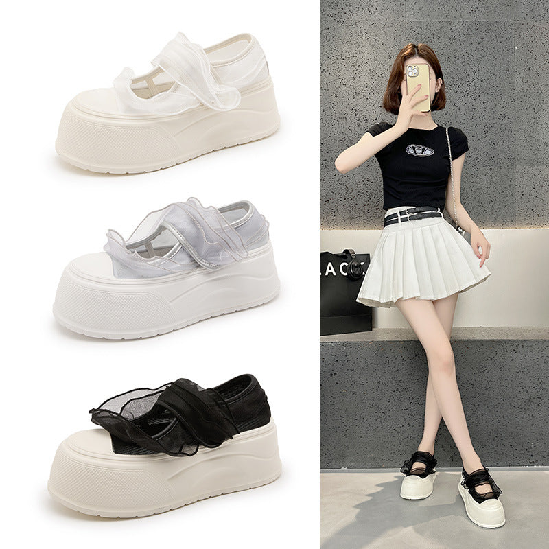 Women's Jane Platform Summer Fashion Thick Bottom Breathable Mesh Women's Casual Shoes