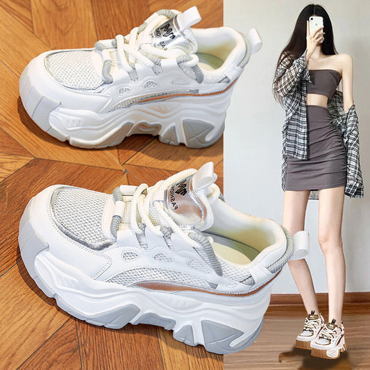 Women's Thick-soled Heightened Daddy Summer Trendy Muffin Sneakers