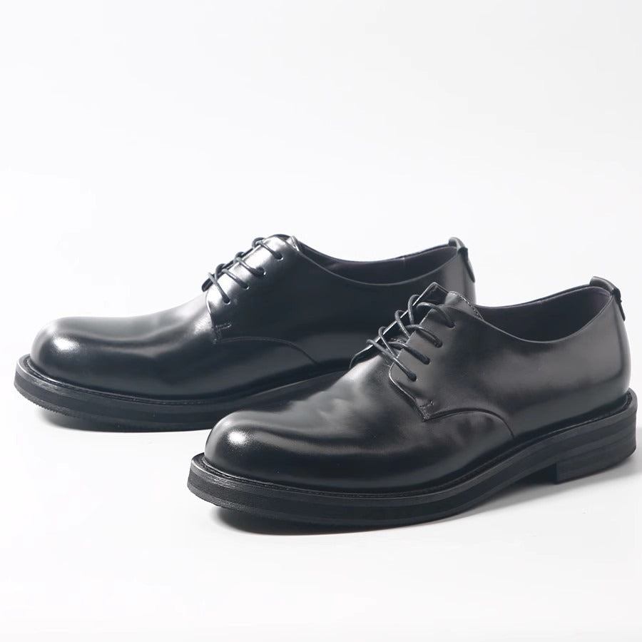Men's Cowhide Summer Breathable Thick-soled Big Head Men's Casual Leather Shoes