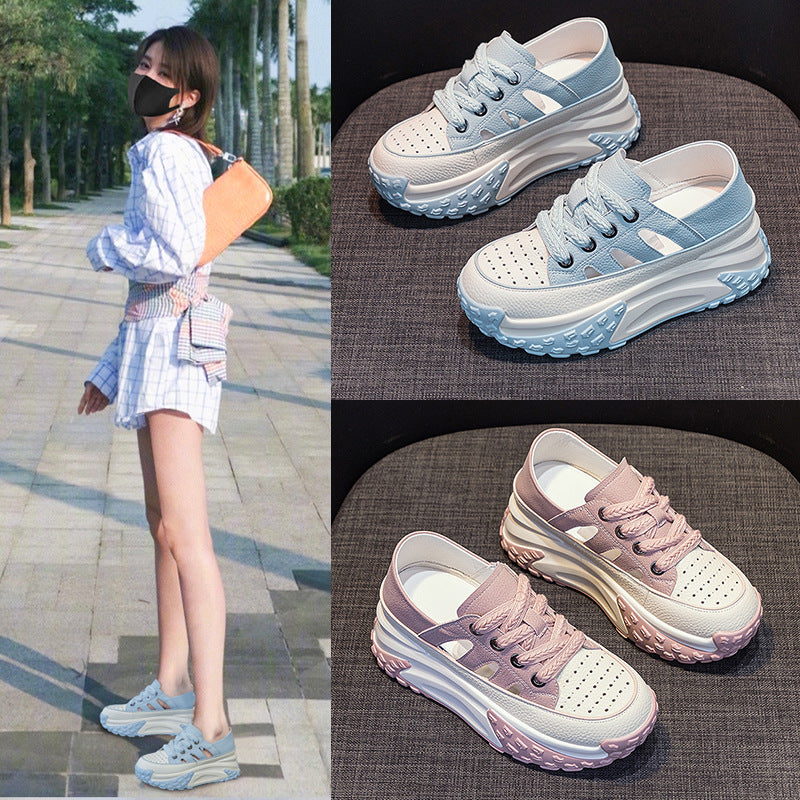 Women's Dad Platform Summer Retro Lightweight Height Increasing Sandals
