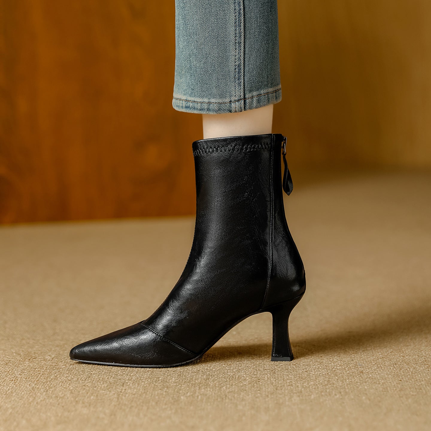 Women's Toe Stiletto Ankle For Special Interest Light Luxury Simple Back Heels