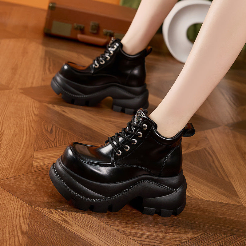 Women's Platform Height Increasing Insole British Style Women's Fashion Shoes