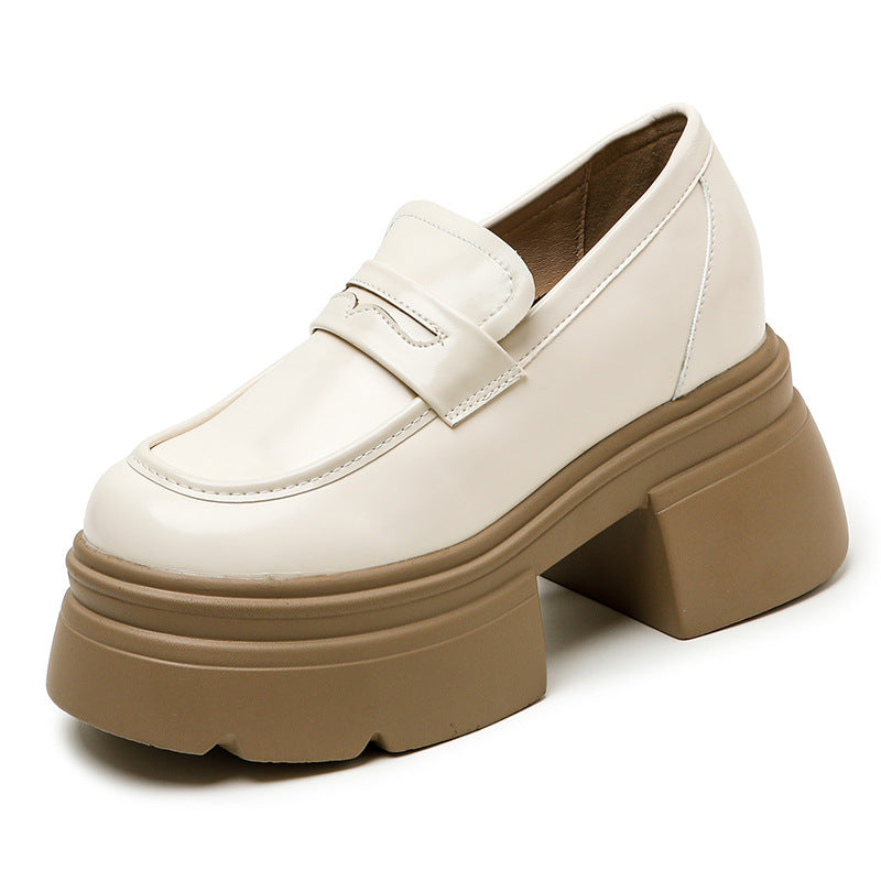 Comfortable Women's Slip-on Platform Height Increasing Loafers