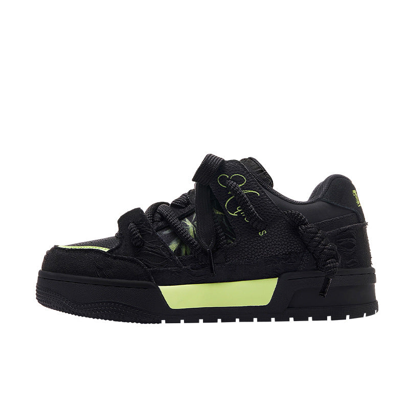 Women's & Men's Of Shoelaces Black Bread Street Trend Men's Board Shoes