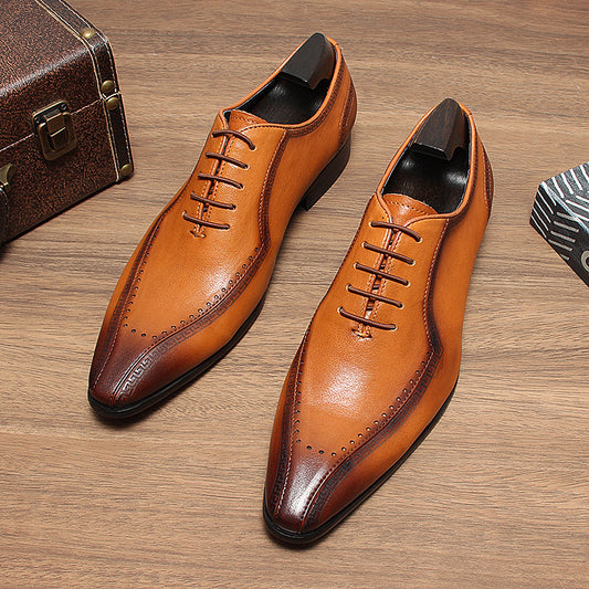 Men's Comfortable Soft Bottom Formal Wear Business Leather Shoes