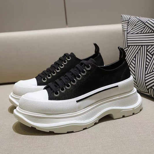 Women's Spring Thin Breathable Increased Platform Sports Couple Women's Canvas Shoes