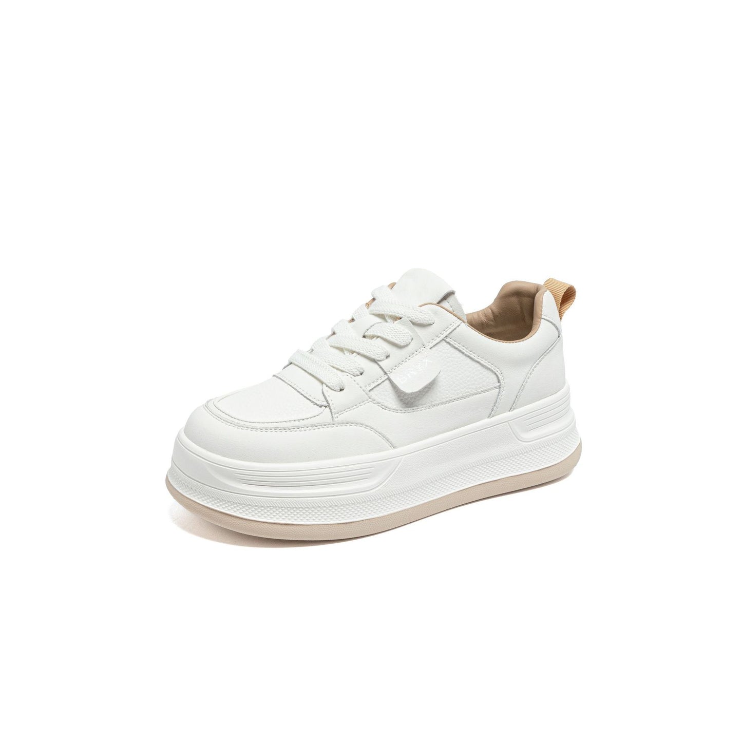 Women's White Spring Breathable Lightweight Muffin Increased Women's Casual Shoes