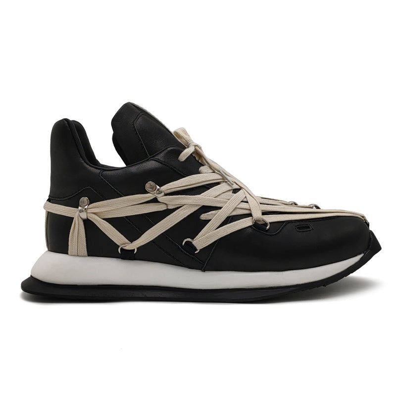 Men's Spring Sports Cowhide Increased Low Top Sneakers