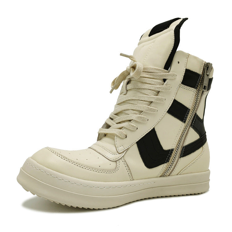 Men's Hook Side Zipper Sports Style Board Sneakers